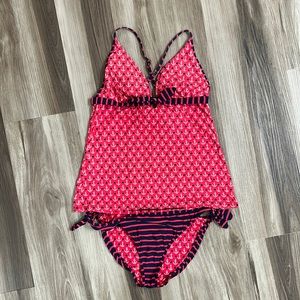 Anchor-print Two Piece Swimsuit